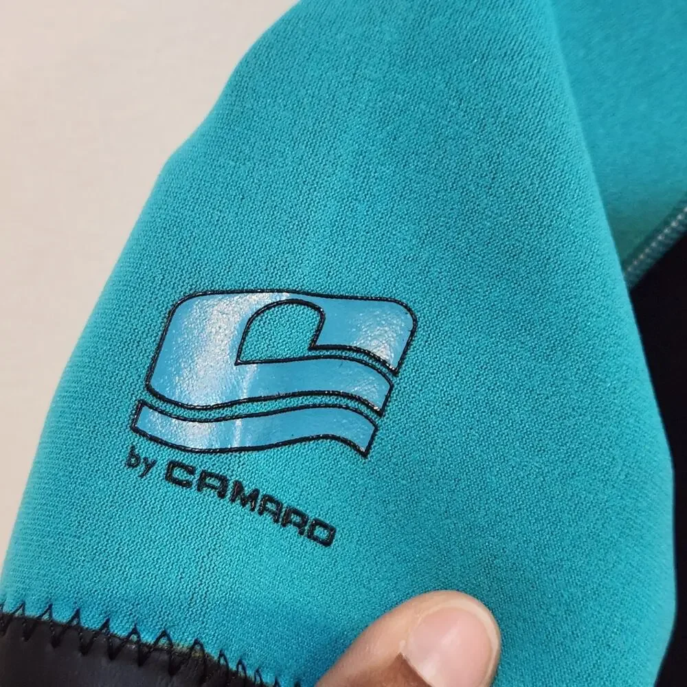L.L.Bean Camaro Kids Sz L Shorty Wetsuit Neoprene Blue Black Springsuit Swimsuit